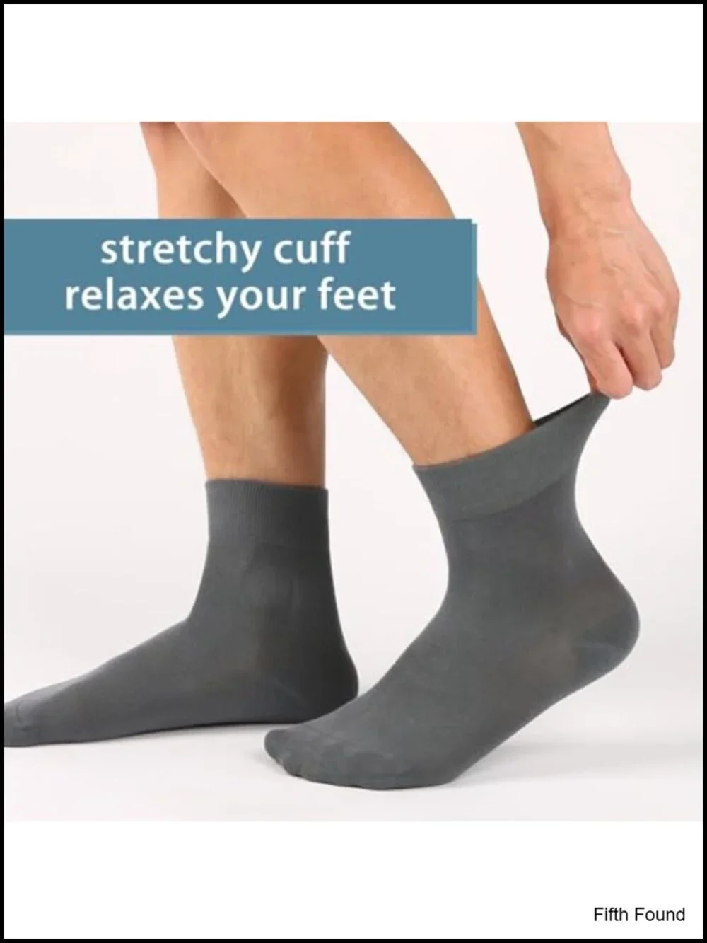Mens Crew Socks 5 Pair Cotton Blend Breathable Casual Socks Soft Seamless Toe